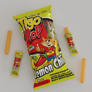 Кукурузный снек TibTop Tigo Pop 6г.  Лимон и Чили